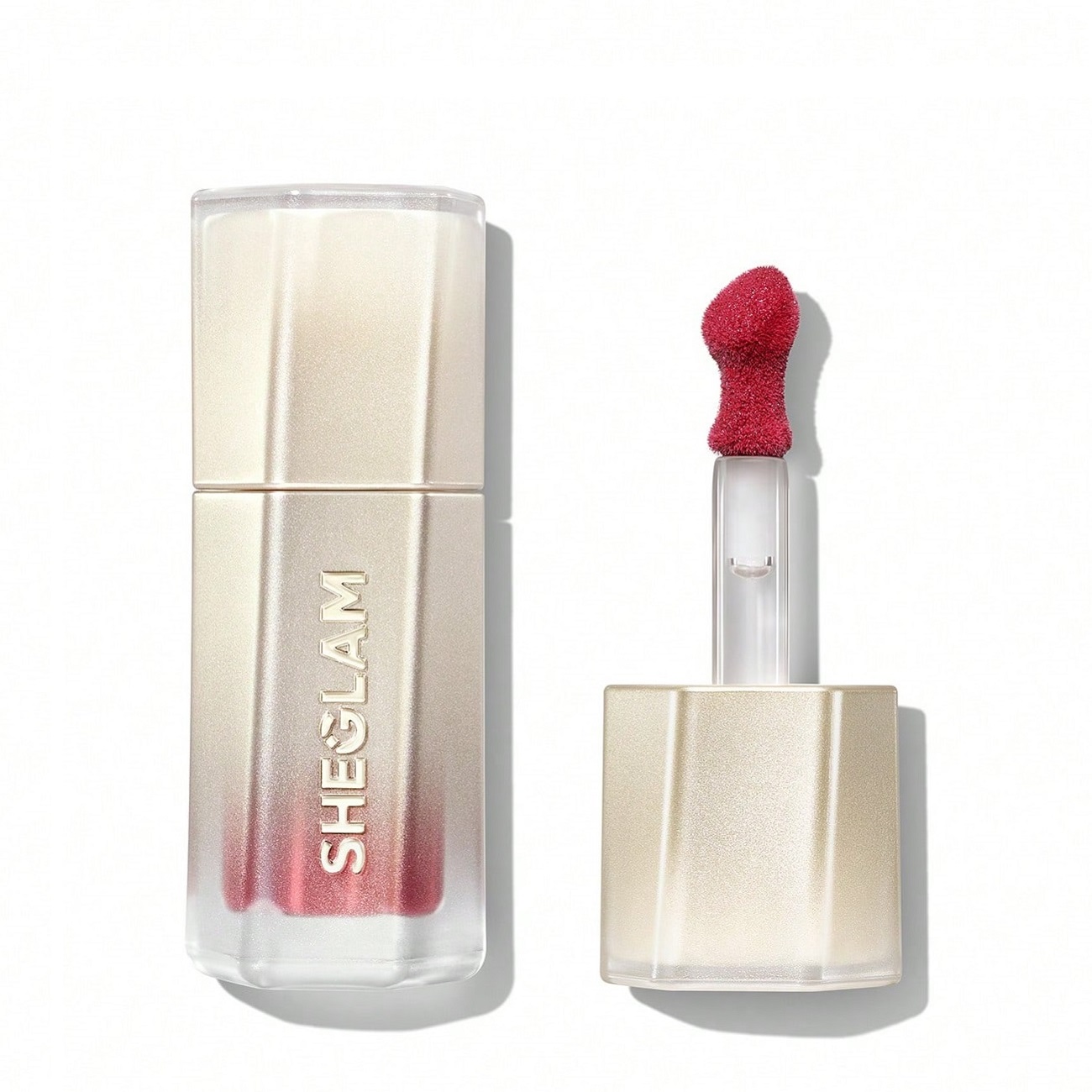 رژلب مایع شیگلم سری Stardust Swipe Glitter رنگ 328 Red Giant^