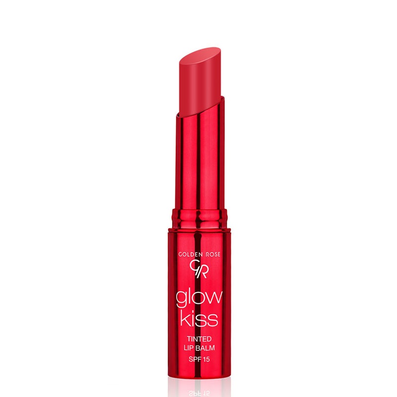بالم لب رنگی گلدن رز مدل Glow Kiss شماره 02 رنگ Strawberry