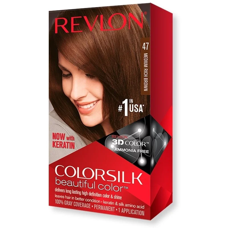 رنگ موی بدون آمونیاک رنگ قهوه ای متوسط تشدید شده رولون شماره 47