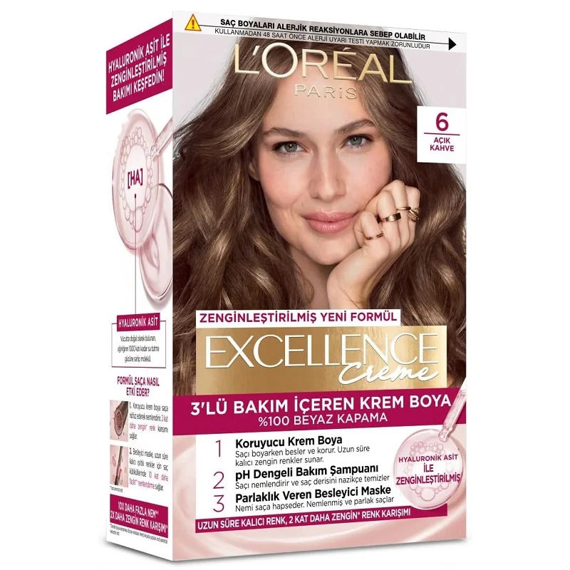 کیت رنگ مو اکسلانس لورال شماره 6^