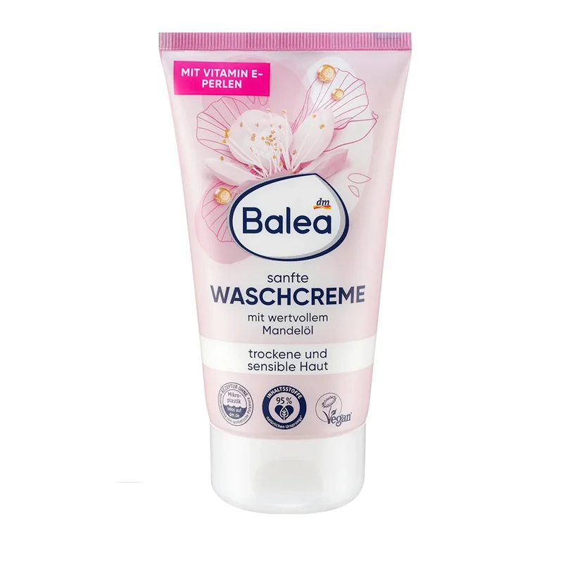 کرم شستشوی ویتامین ای و روغن بادام باله آ^