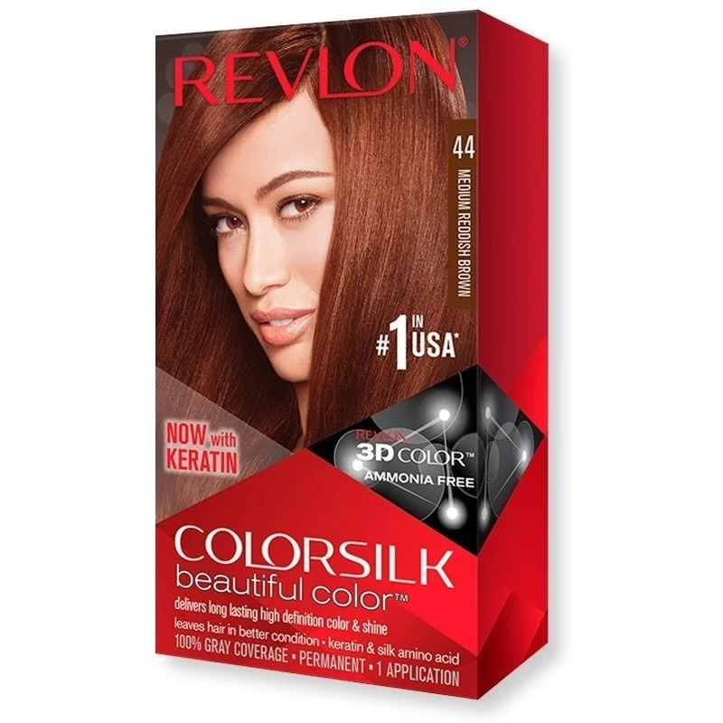 رنگ موی بدون آمونیاک رنگ قهوه ای مایل به قرمز متوسط رولون شماره 44